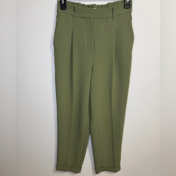 Wilfred Pants - GUC Wilfred Sage Green Cuffed Front Knife Pleat Trouser Pants Size 0